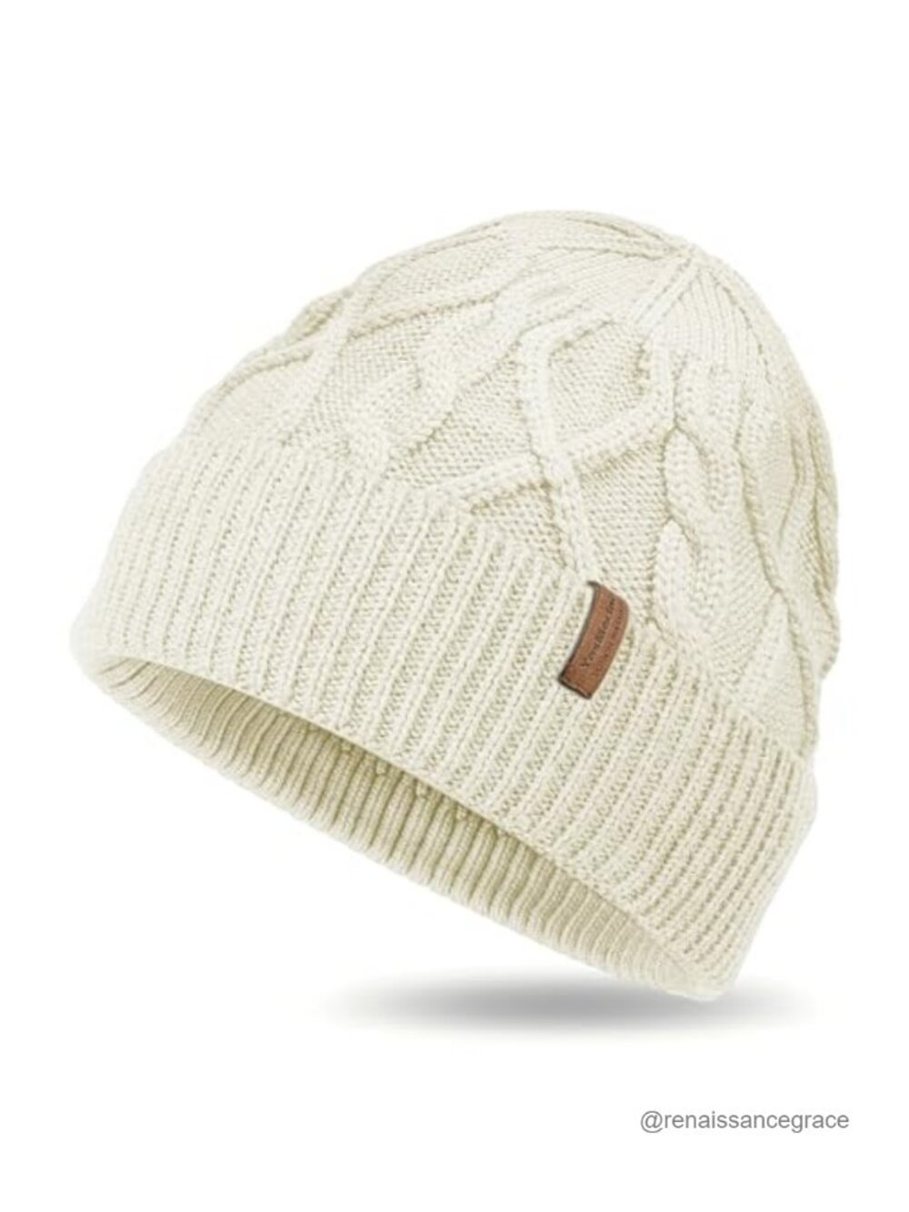 100% Merino Wool Knit Beanie Winter Hat Unisex